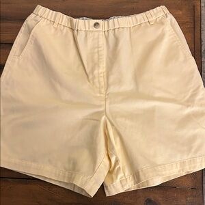 Talbots Pale Yellow High-Rise Shorts